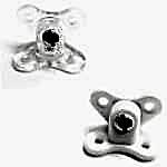 şeffaf ve beyaz plastik açılı T bağlantı