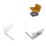 Dolap L askı plastik kapaklı 1.2 mm 1.5 mm çelik sac